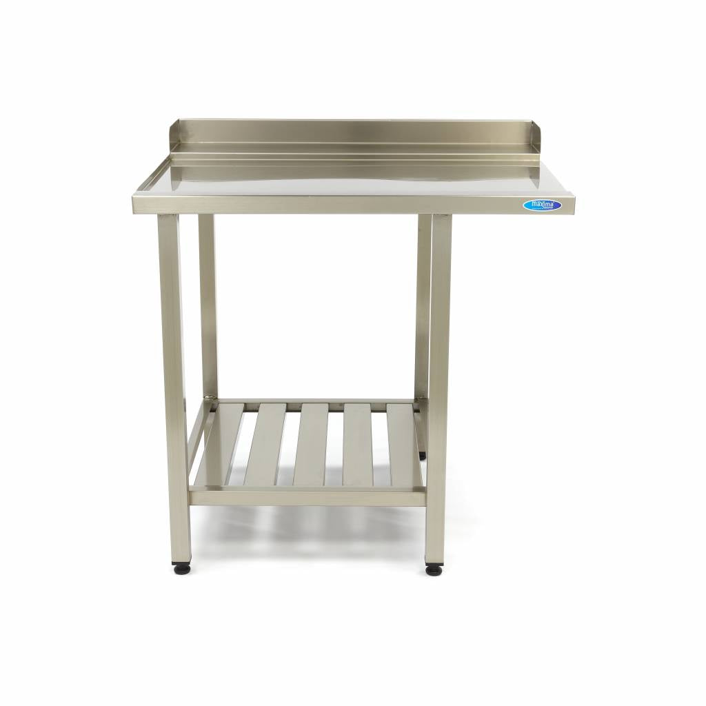 Spülmaschinentisch - Professionell - 120 x 75cm - Links - mit Spritzschutz und Ablage