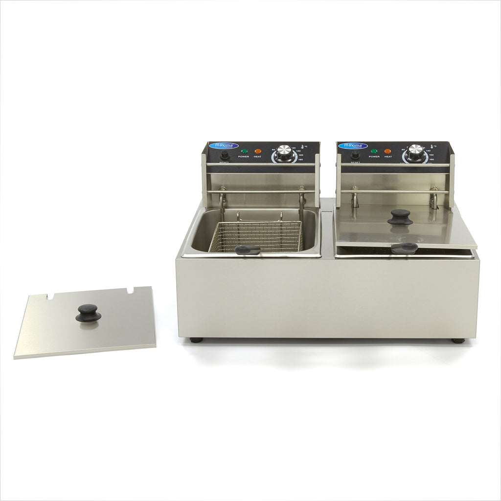 Friggitrice - Professionale - 2 x 6L - 2 Cestelli - fino a 2,4kg di Patatine Fritte