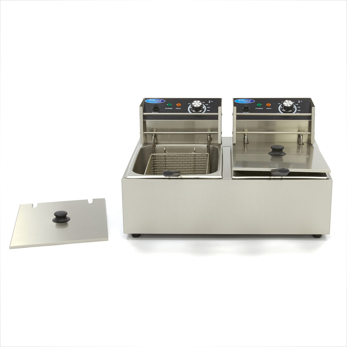 Friggitrice - Professionale - 2 x 6L - 2 Cestelli - fino a 2,4kg di Patatine Fritte