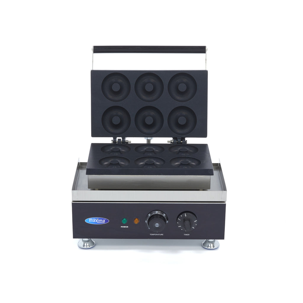 Donut-Maschine - Professionell - 6 Donuts - Ø8cm - mit integriertem Timer