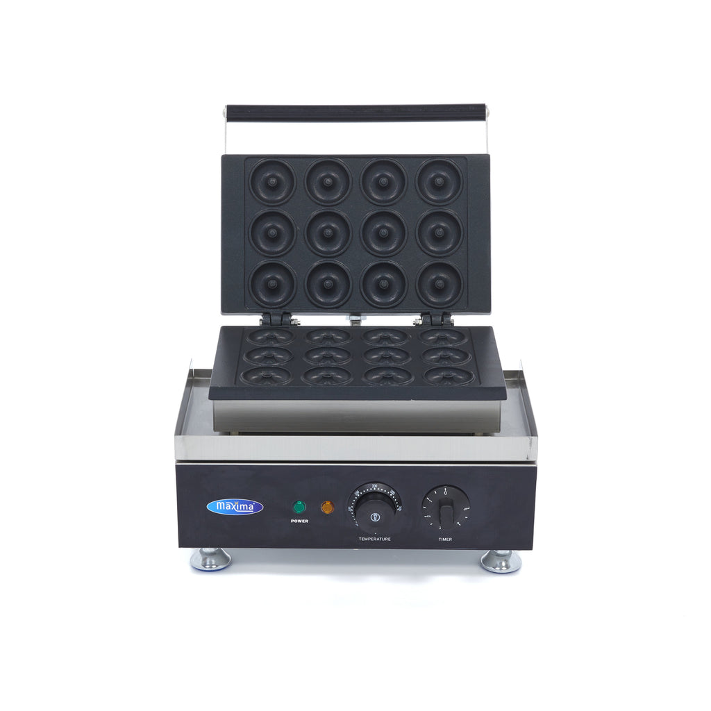 Mini-Donut-Maschine - Professionell - 12 Mini-Donuts - Ø5cm - mit integriertem Timer