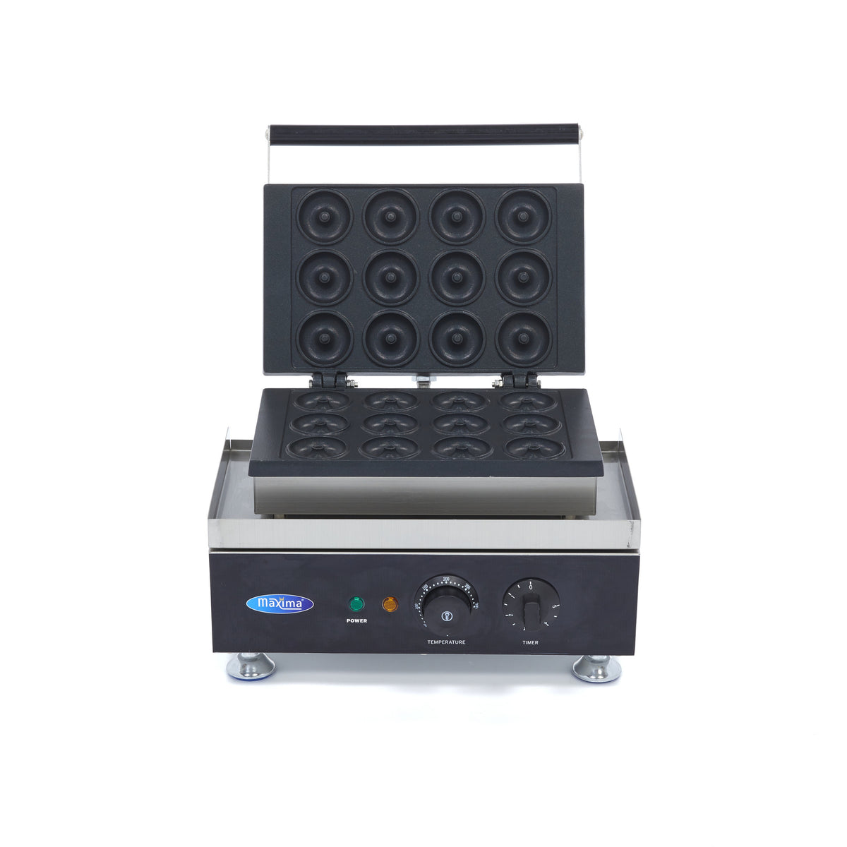 Mini-Donut-Maschine - Professionell - 12 Mini-Donuts - Ø5cm - mit integriertem Timer