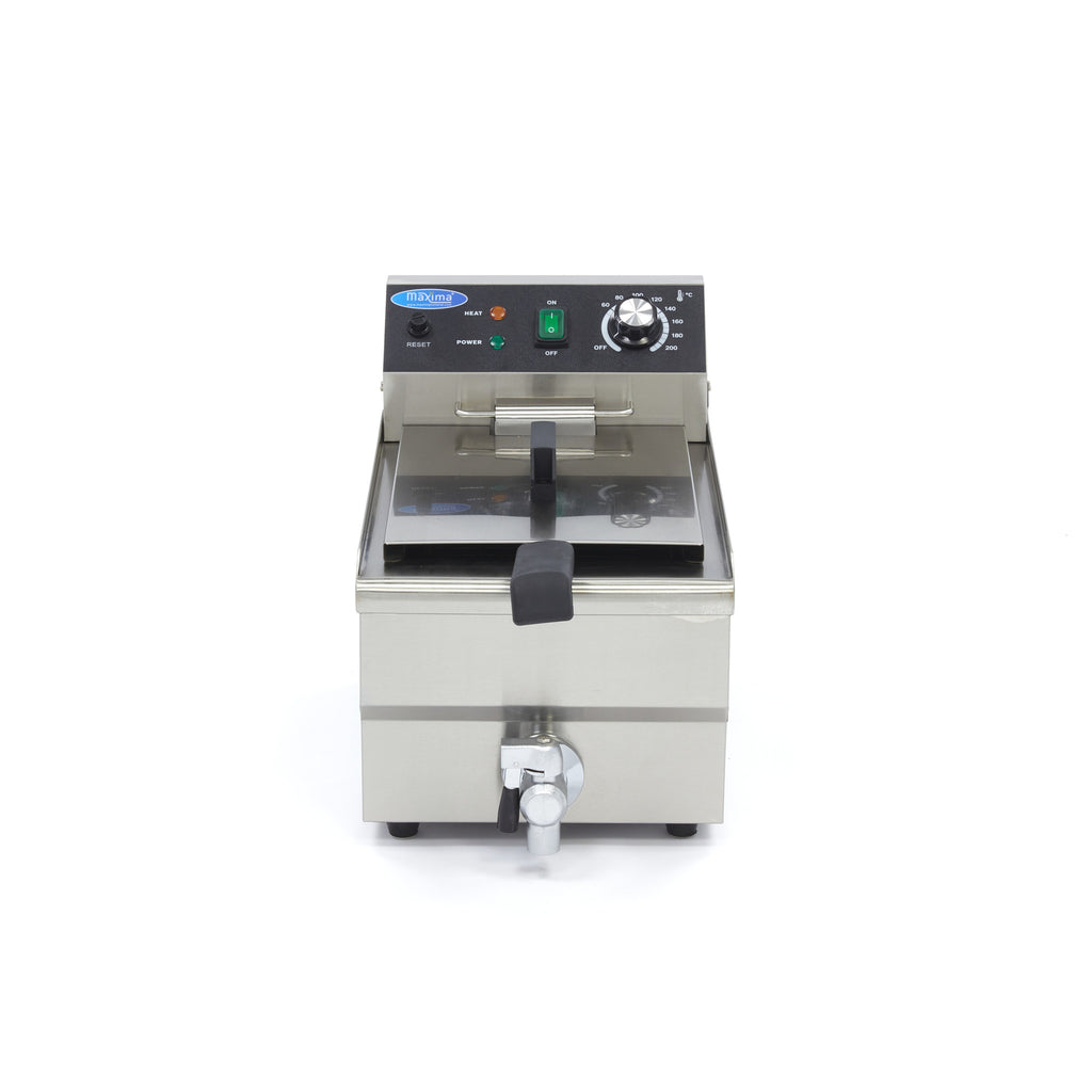Friggitrice - Professionale - 10L - 1 cestello - con rubinetto di scarico