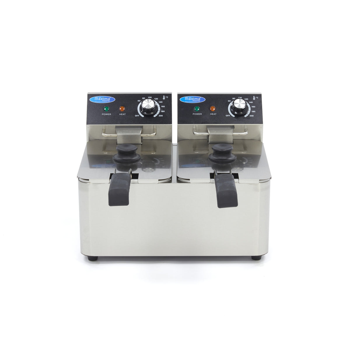 Friggitrice - Professionale - 2 x 4L - 2 cestelli - fino a 1,5kg di patatine fritte