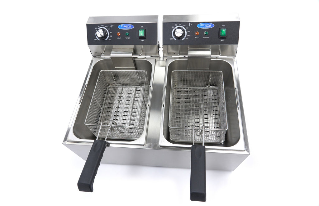 Friteuse - Professioneel - 2 x 11L - 2 manden - tot 2,8kg friet