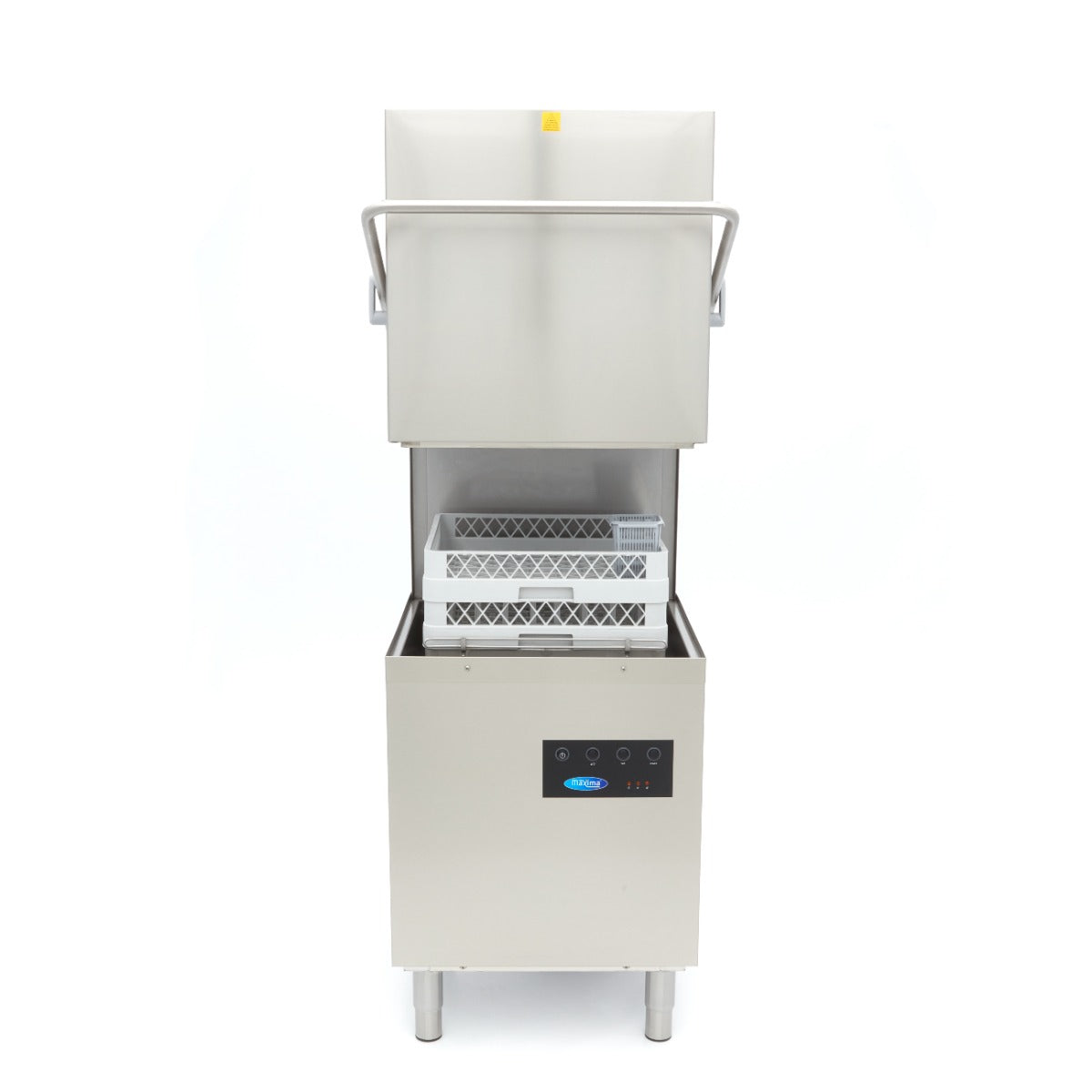 Máquina de lavar loiça de capota - Profissional - 50x50cm - com bombas de escoamento, abrilhantador e detergente - 400V