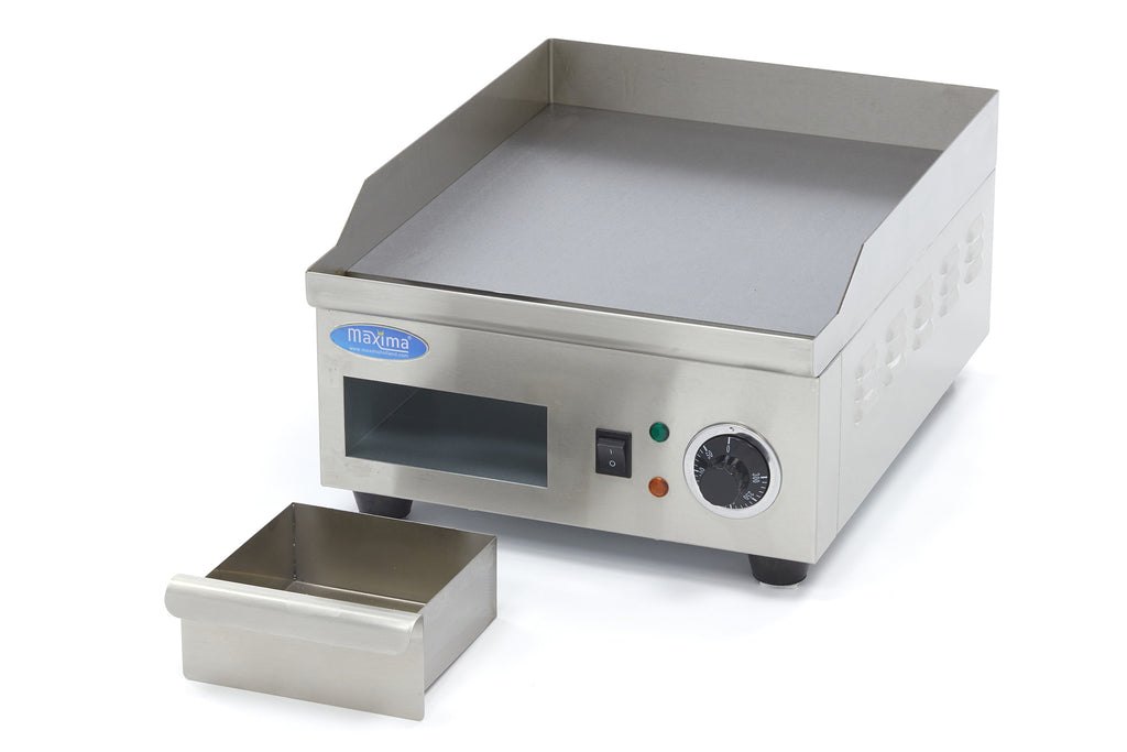 Grillplatte - Professionell - Glatt - 36cm - inkl. Fettauffangschale