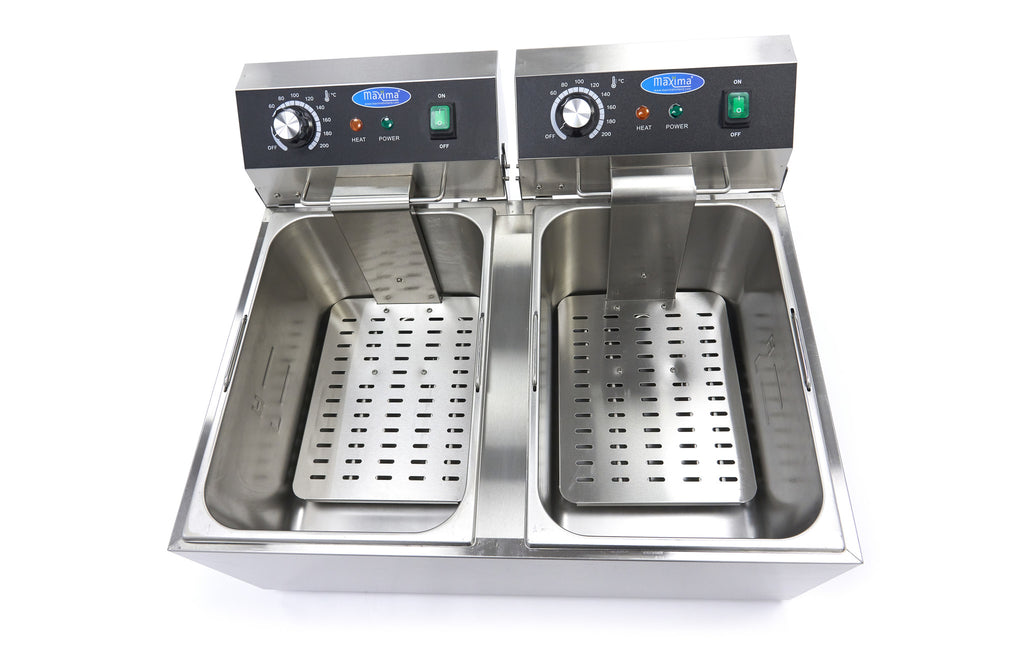 Friteuse - Professioneel - 2 x 11L - 2 manden - tot 2,8kg friet