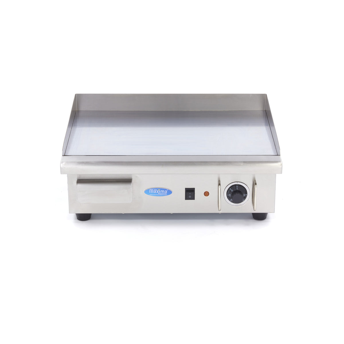 Grillplatte - Professionell - Glatt, verchromt - 55cm - inkl. Fettauffangschale