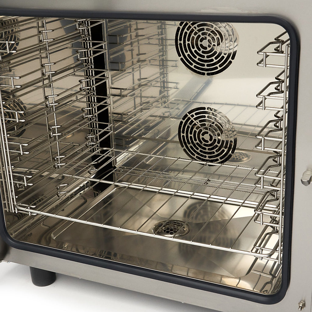 Horno de Vapor Combinado - Profesional - para 6 Bandejas (1/1 GN / 60 x 40 cm) - Pantalla Digital - 400V