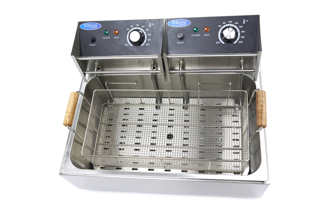 Friggitrice - Professionale - 15L - 1 cestello - fino a 3kg di patatine fritte