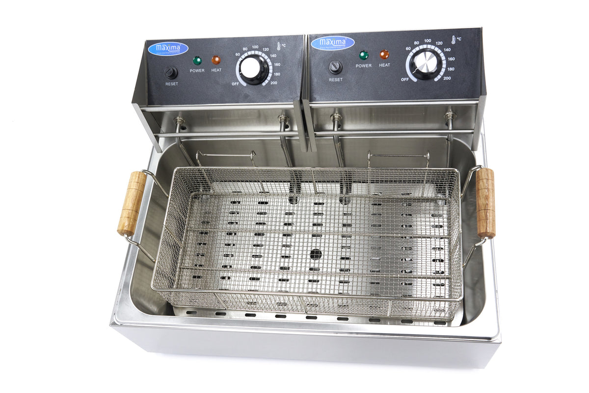 Friggitrice - Professionale - 15L - 1 cestello - fino a 3kg di patatine fritte
