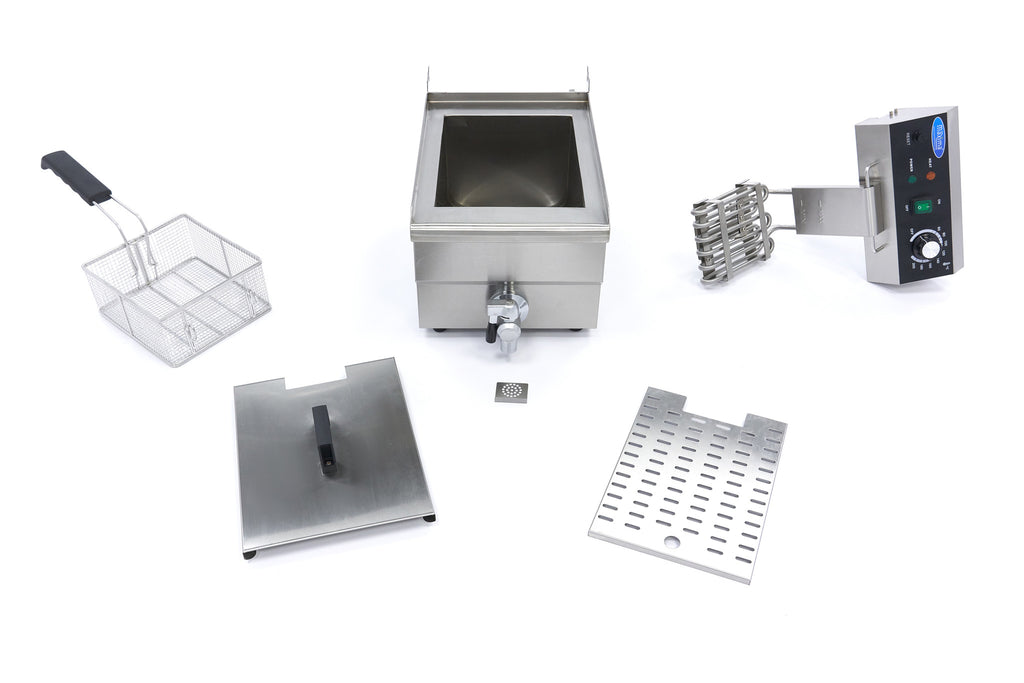 Friggitrice - Professionale - 10L - 1 cestello - con rubinetto di scarico