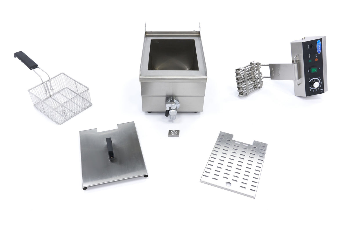 Friggitrice - Professionale - 10L - 1 cestello - con rubinetto di scarico