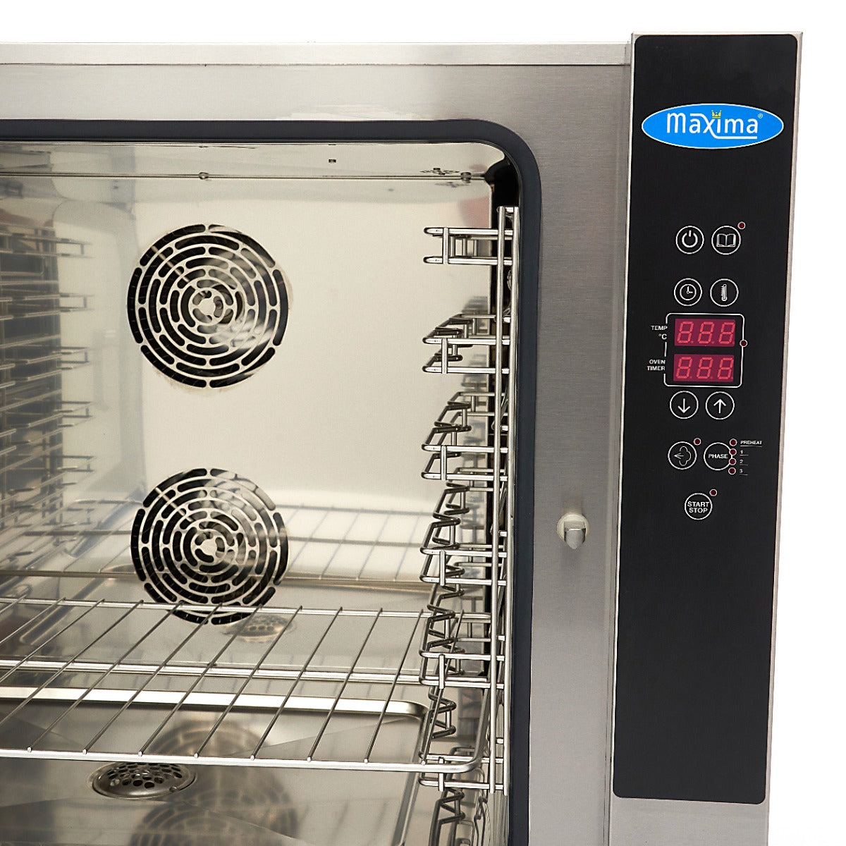 Horno de Vapor Combinado - Profesional - para 6 Bandejas (1/1 GN / 60 x 40 cm) - Pantalla Digital - 400V