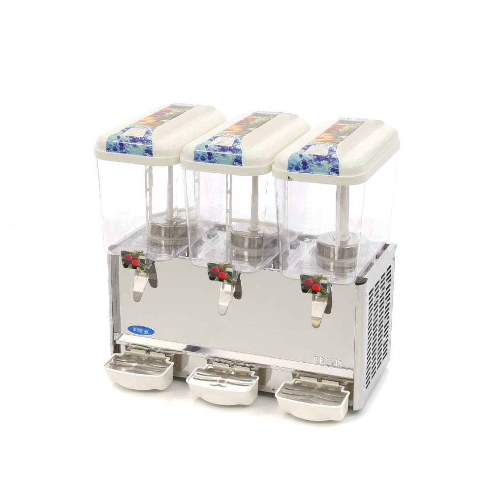 Dispensador de Bebidas - Profesional - 3 x 18L - Eléctrico - incl Mecanismo De Agitación