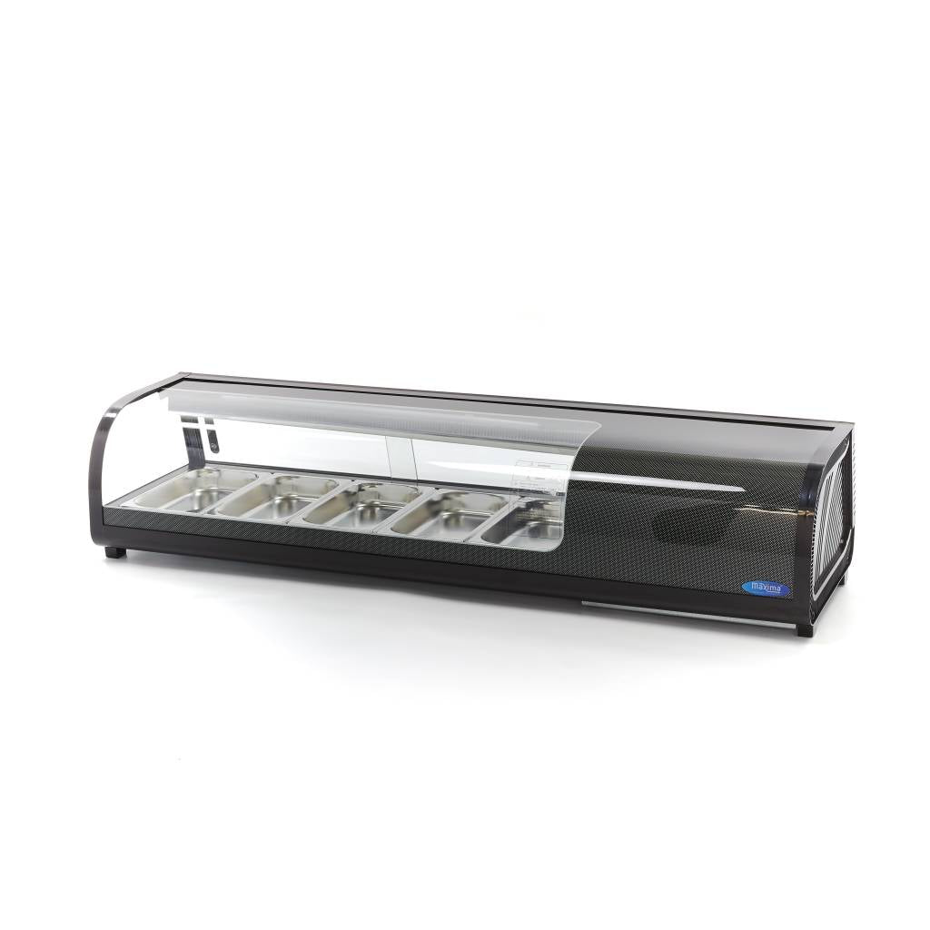 Vitrina Repisa Frigorifica para Sushi y Tapas - Profesional - 52L - incl 5 x 1/3 GN - Modelo de Sobremesa