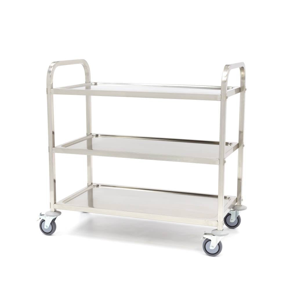 Acero Inoxidable Carrito de Servicio - Profesional - 3 Estantes