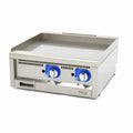 Gewerbliche Grillplatte in Profiqualität - Professionell - Glatt - Doppelgerät - 60 cm tief - Gas