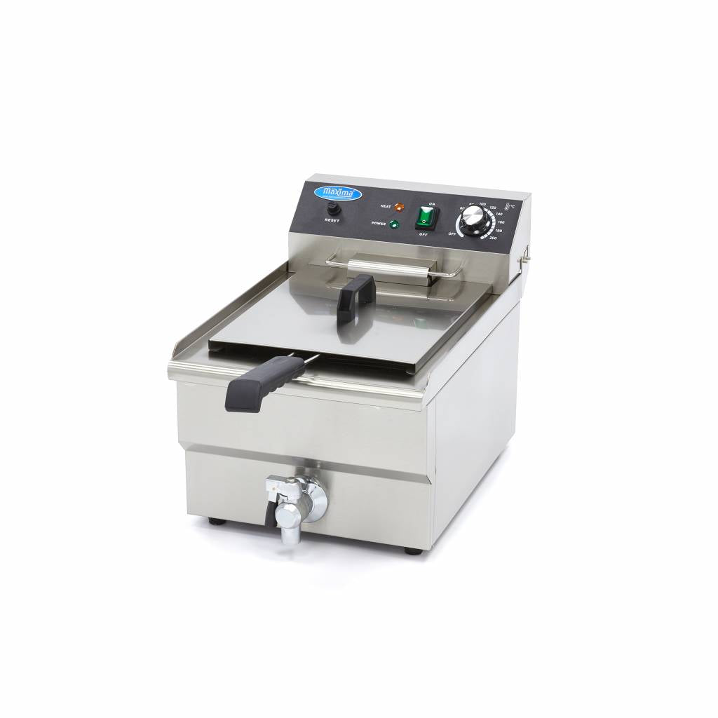 Friggitrice - Professionale - 16L - 1 Cestello - con Rubinetto di Scarico