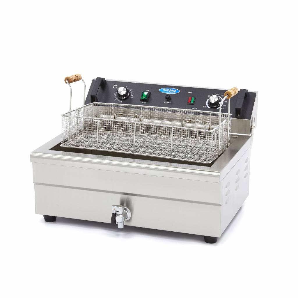 Friteuse - Professioneel - 20L - 1 Mand - met Aftapkraan
