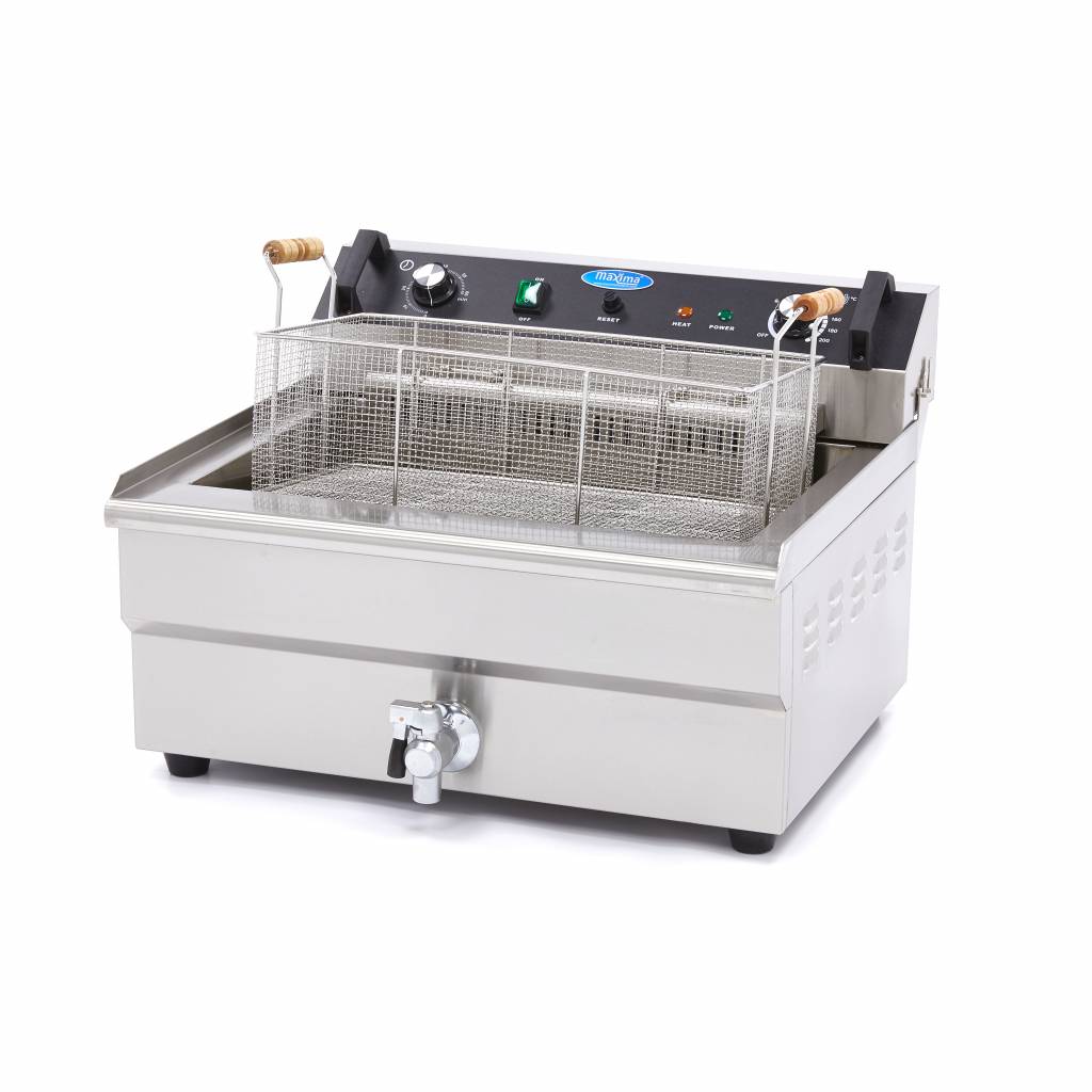 Freidora - Profesional - 30L - 1 Cesta - con Grifo de Vaciado