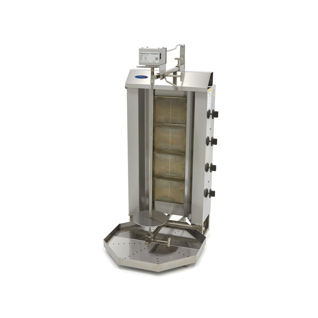 Grill per Kebab - Professionale - 4 Bruciatori - 50kg Carne - Gas