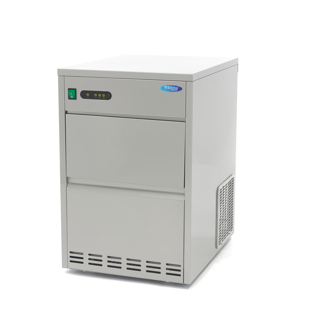 Fabbricatore di Ghiaccio - Professionale - 45kg/giorno - Cubetti di Ghiaccio Cavi - Raffreddato ad Acqua