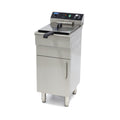 Fritteuse - Professionell - 16L - 1 Korb - Mit Ablasshahn und Unterbau - 400V