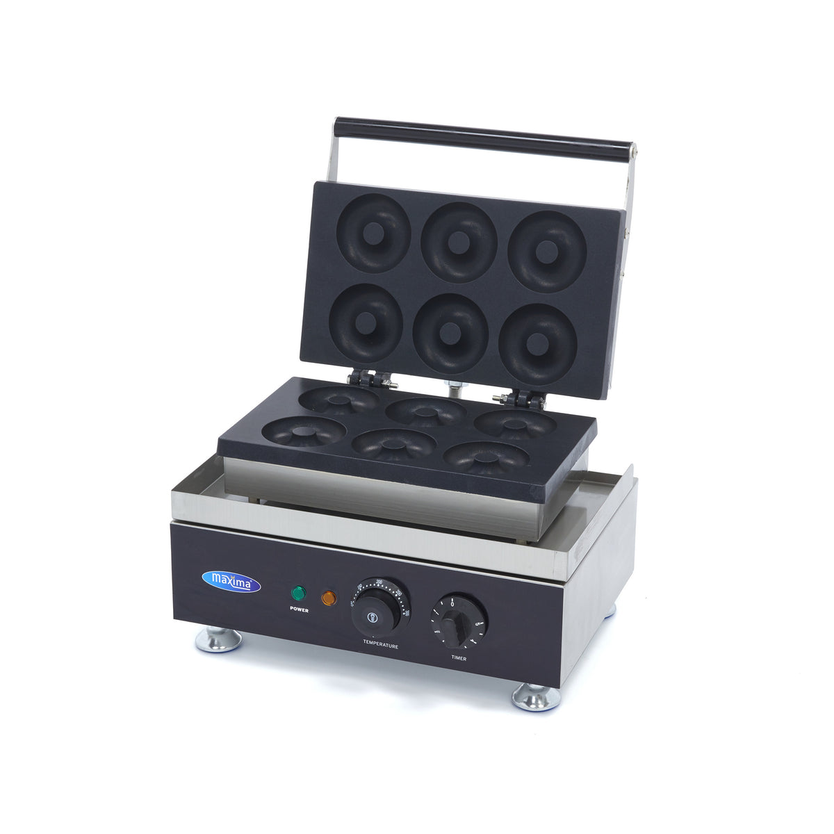 Donut-Maschine - Professionell - 6 Donuts - Ø8cm - mit integriertem Timer