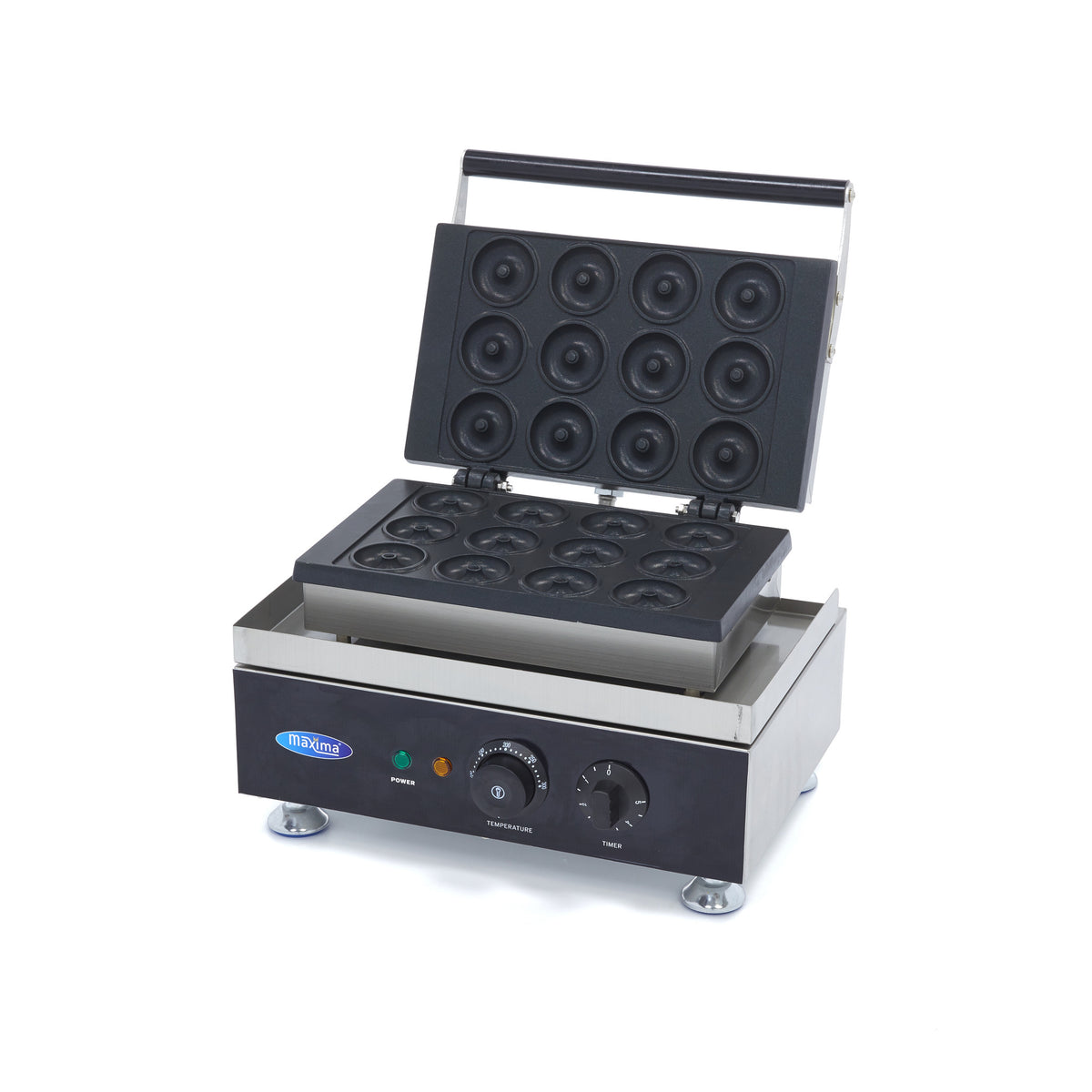 Mini-Donut-Maschine - Professionell - 12 Mini-Donuts - Ø5cm - mit integriertem Timer