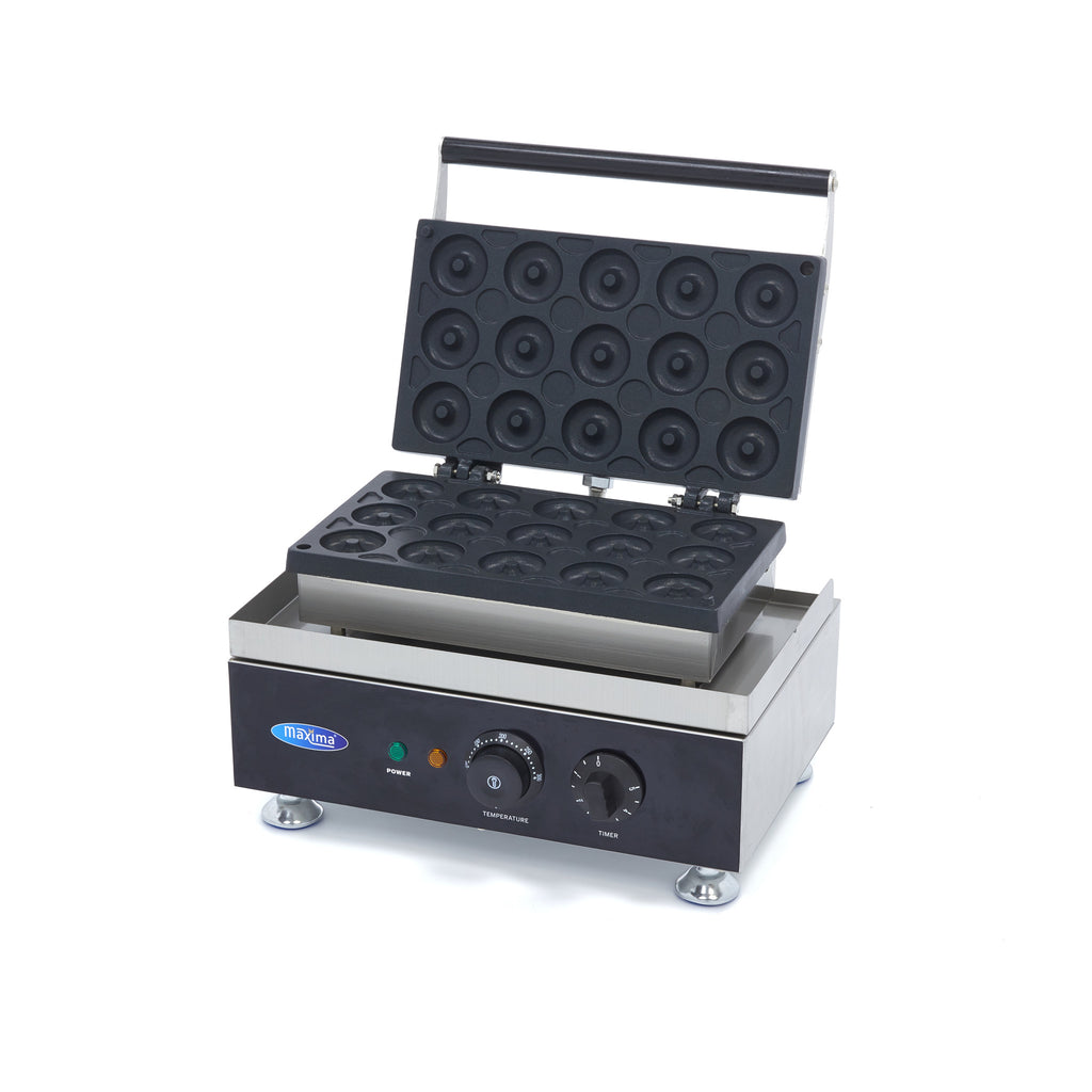 Mini-Donut-Maschine - Professionell - 15 Mini-Donuts - Ø5cm - mit integriertem Timer