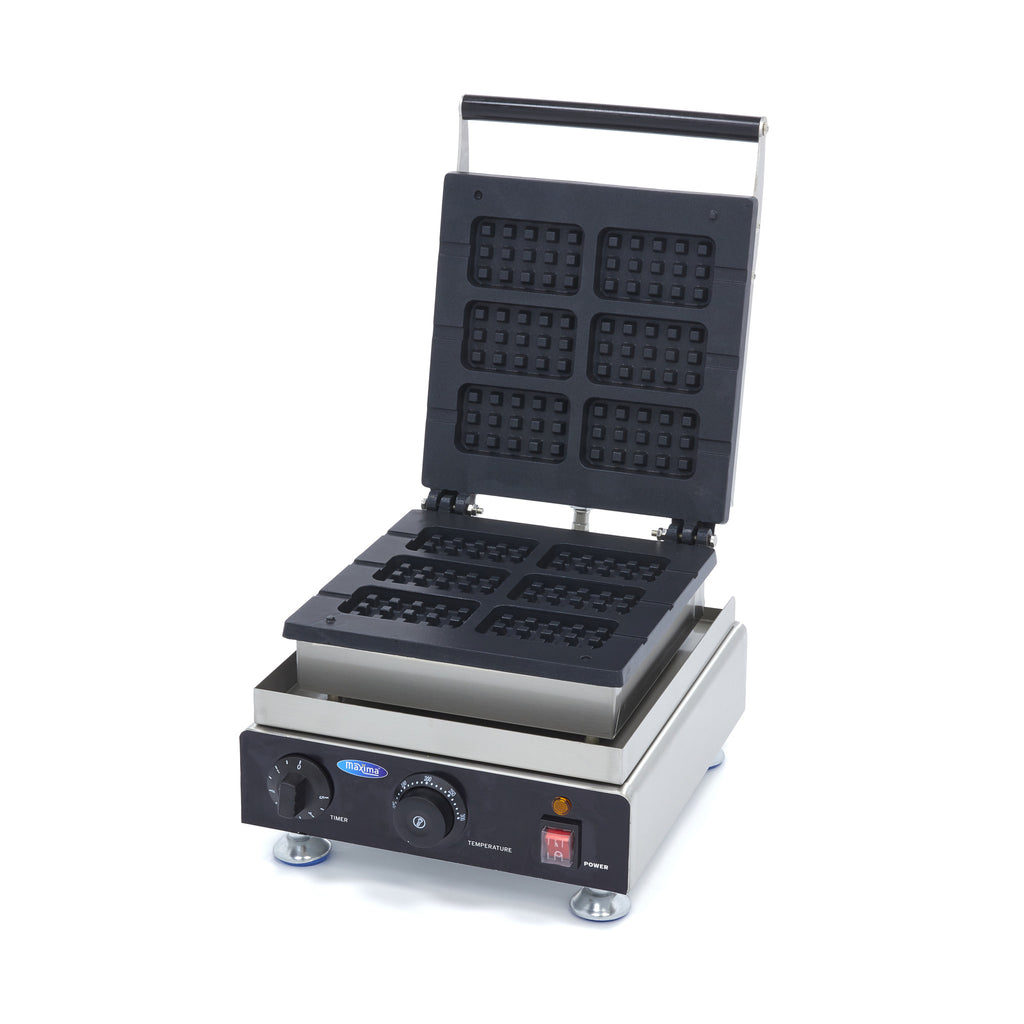 Piastra per waffle - Professionale - 6 waffle - Belgi su stecco