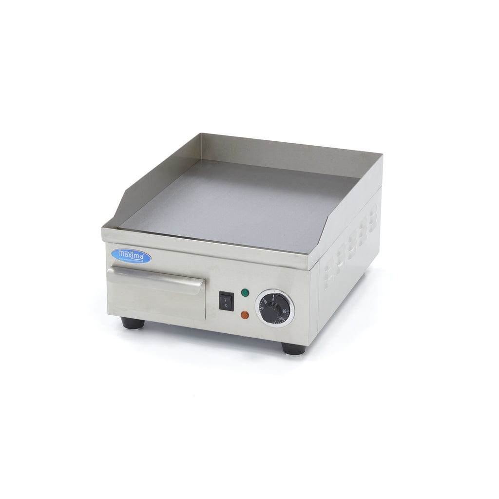 Grillplatte - Professionell - Glatt - 36cm - inkl. Fettauffangschale