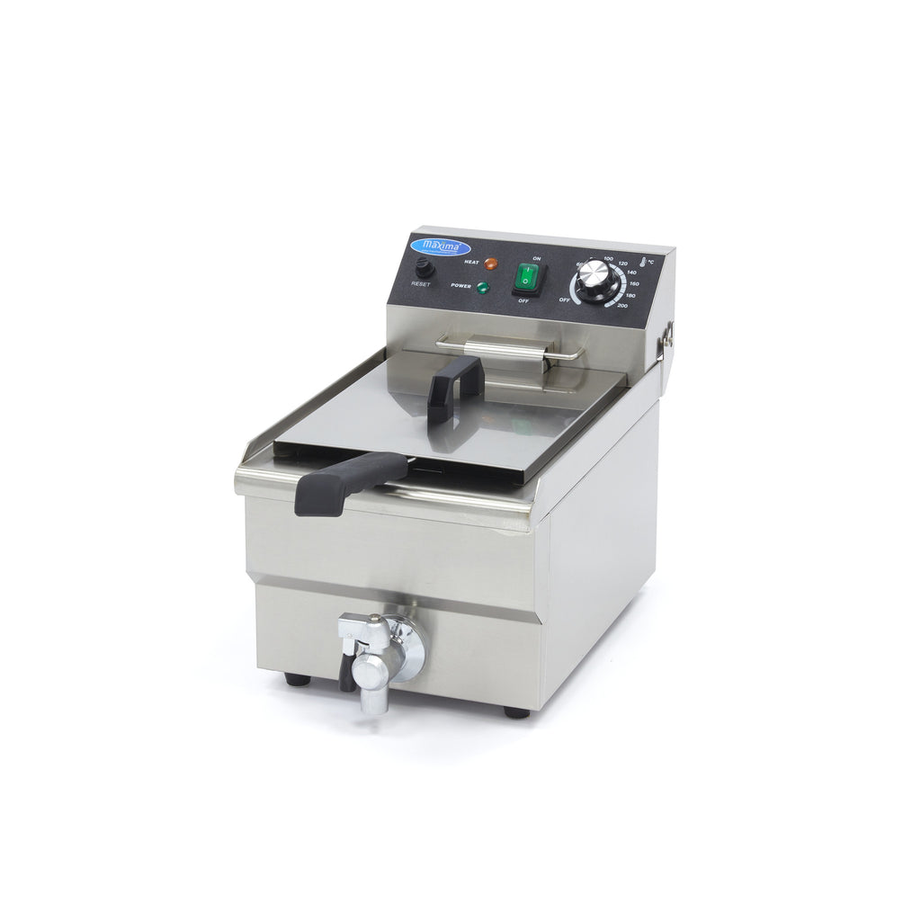Friggitrice - Professionale - 10L - 1 cestello - con rubinetto di scarico