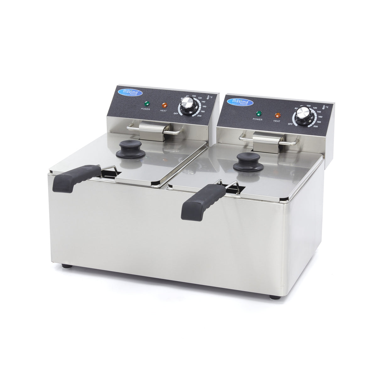 Friteuse - Professioneel - 2 x 8L - 2 manden - tot 2,8kg friet
