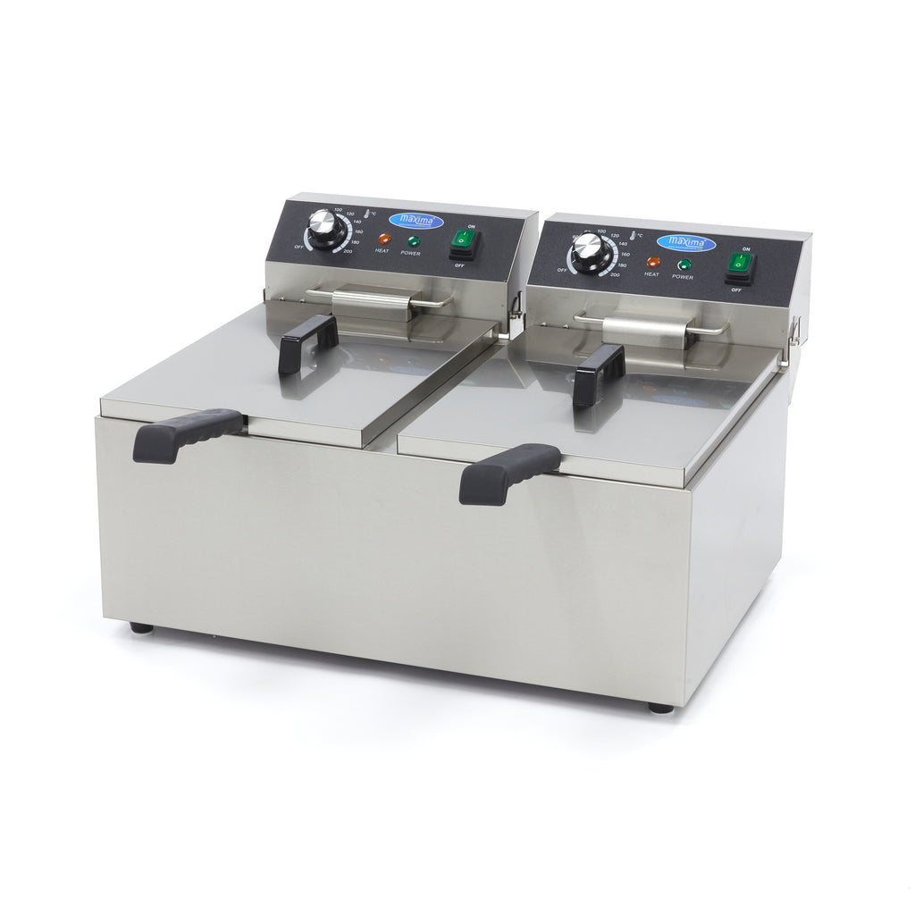 Friteuse - Professioneel - 2 x 11L - 2 manden - tot 2,8kg friet