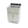 Fritteuse - Professionell - 30L - 1 Korb - mit Ablasshahn und Unterbau