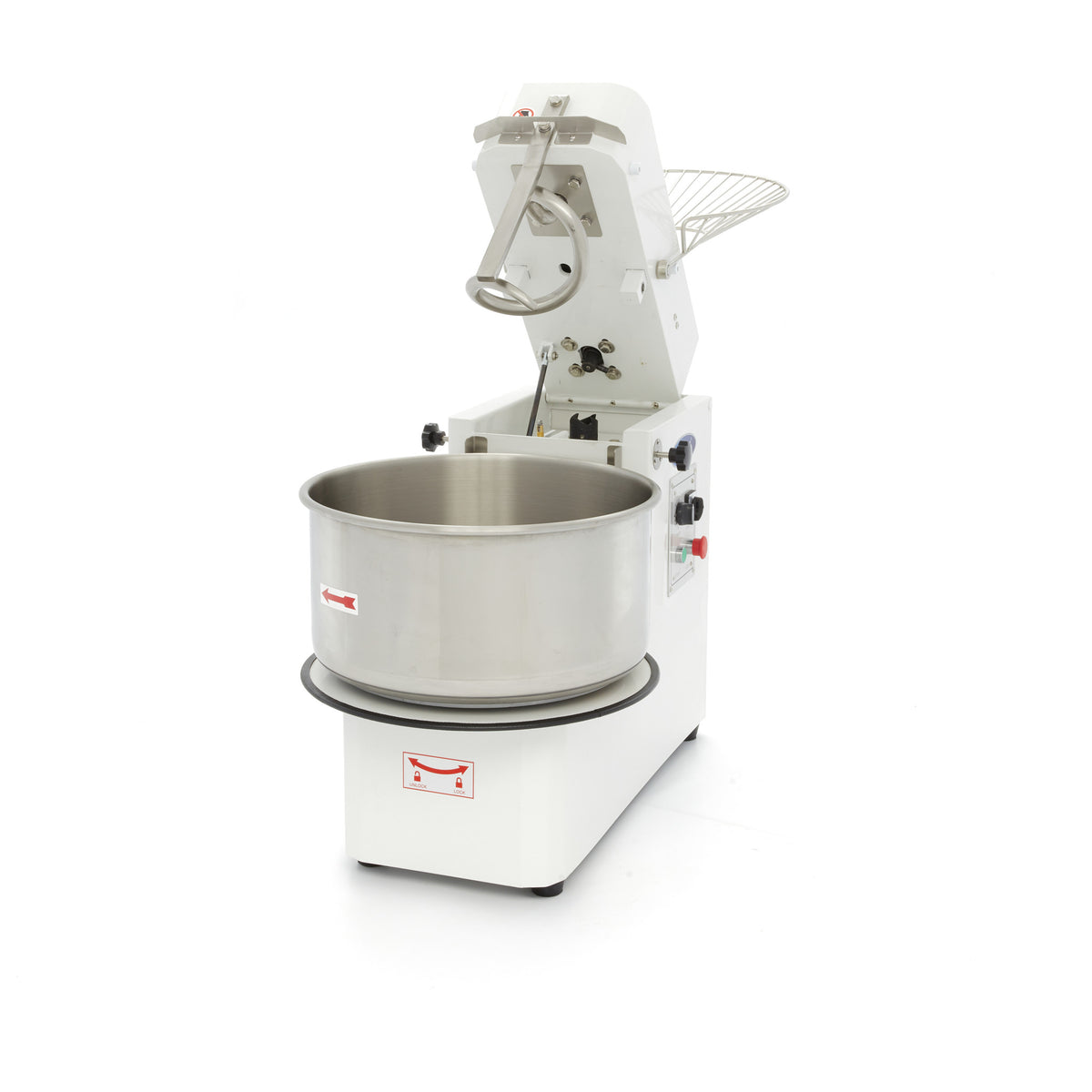 Spiralkneter - Professionell - 50L - 30kg Teig - 2 Geschwindigkeiten - Herausnehmbarer Kessel - 400V