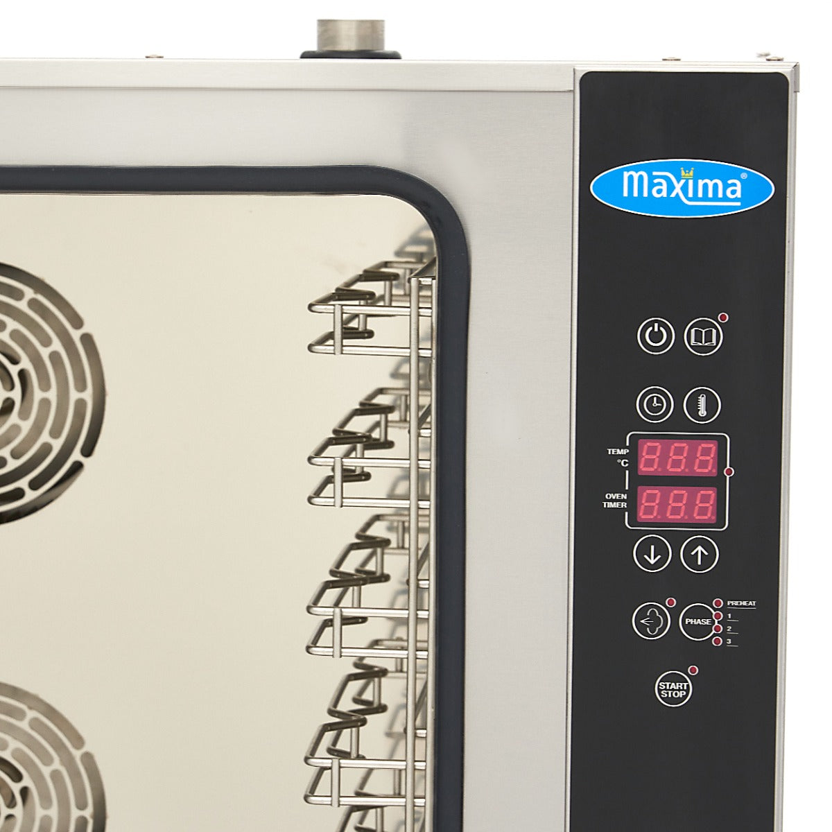 Horno de Vapor Combinado - Profesional - para 10 Bandejas (1/1 GN / 60 x 40 cm) - Pantalla Digital - 400V
