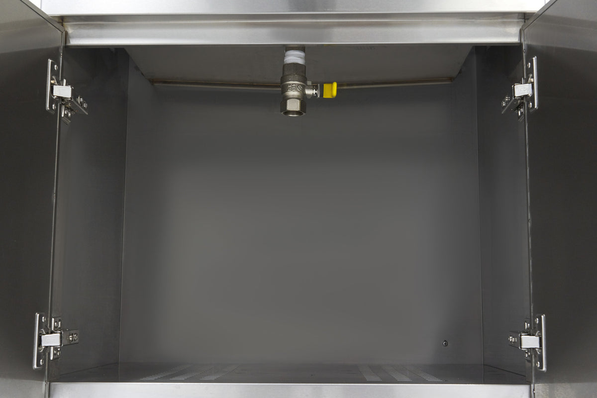 Fritteuse - Professionell - 30L - 1 Korb - mit Ablasshahn und Unterbau
