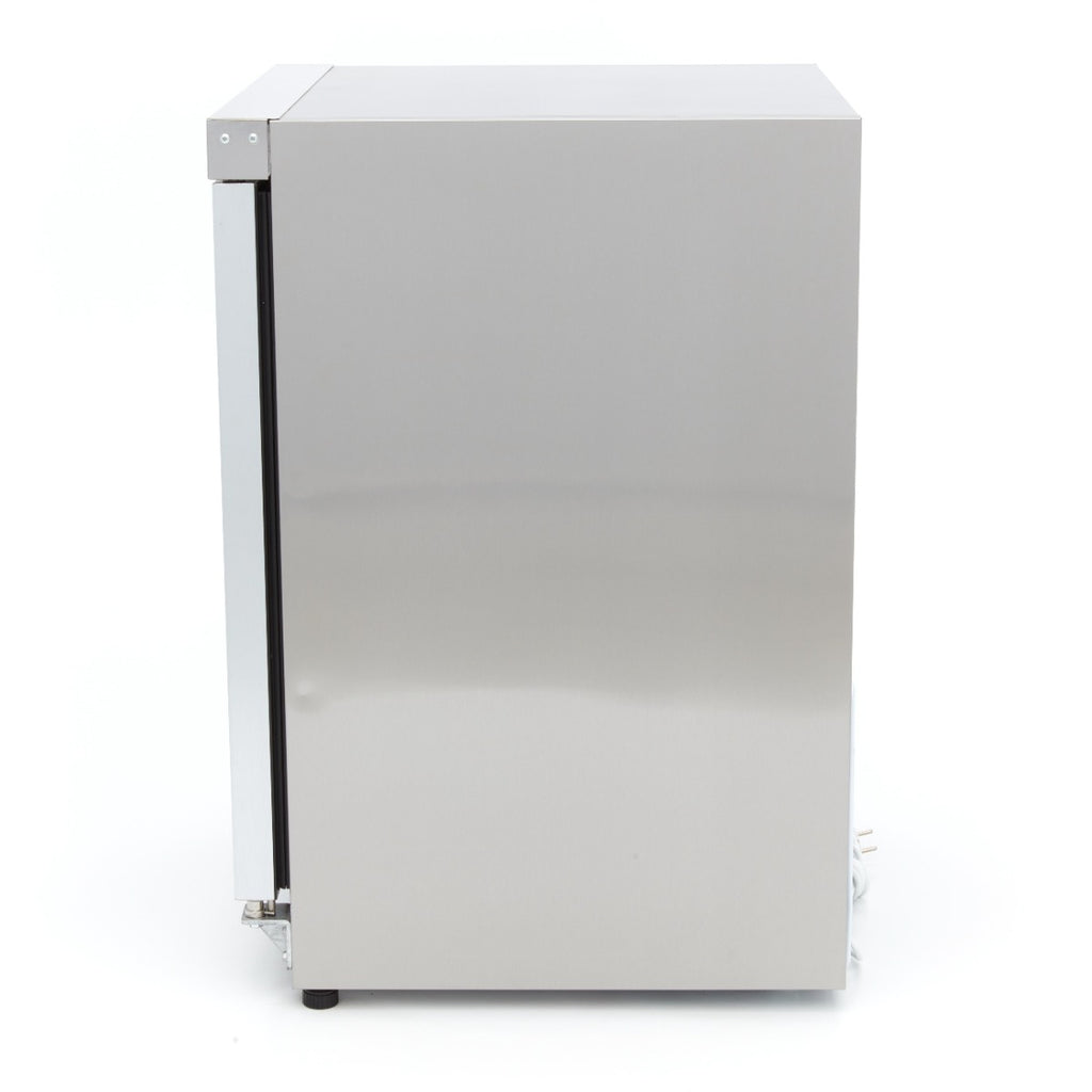 Frigorifero - Professionale - 200L - acciaio inox - con porta in vetro