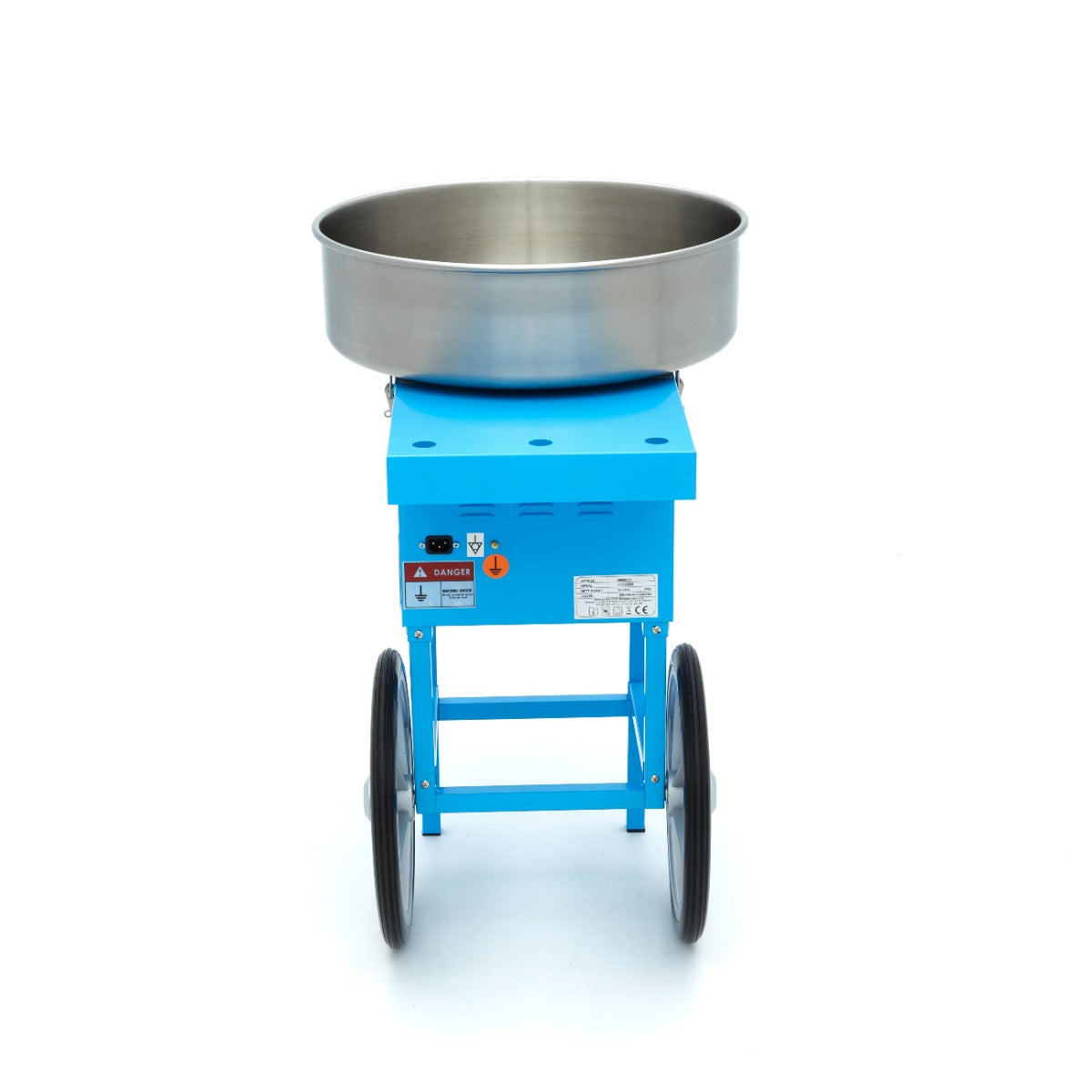 Máquina de Algodón de Azúcar - Profesional - Ø 52cm - Azul - con Carrito