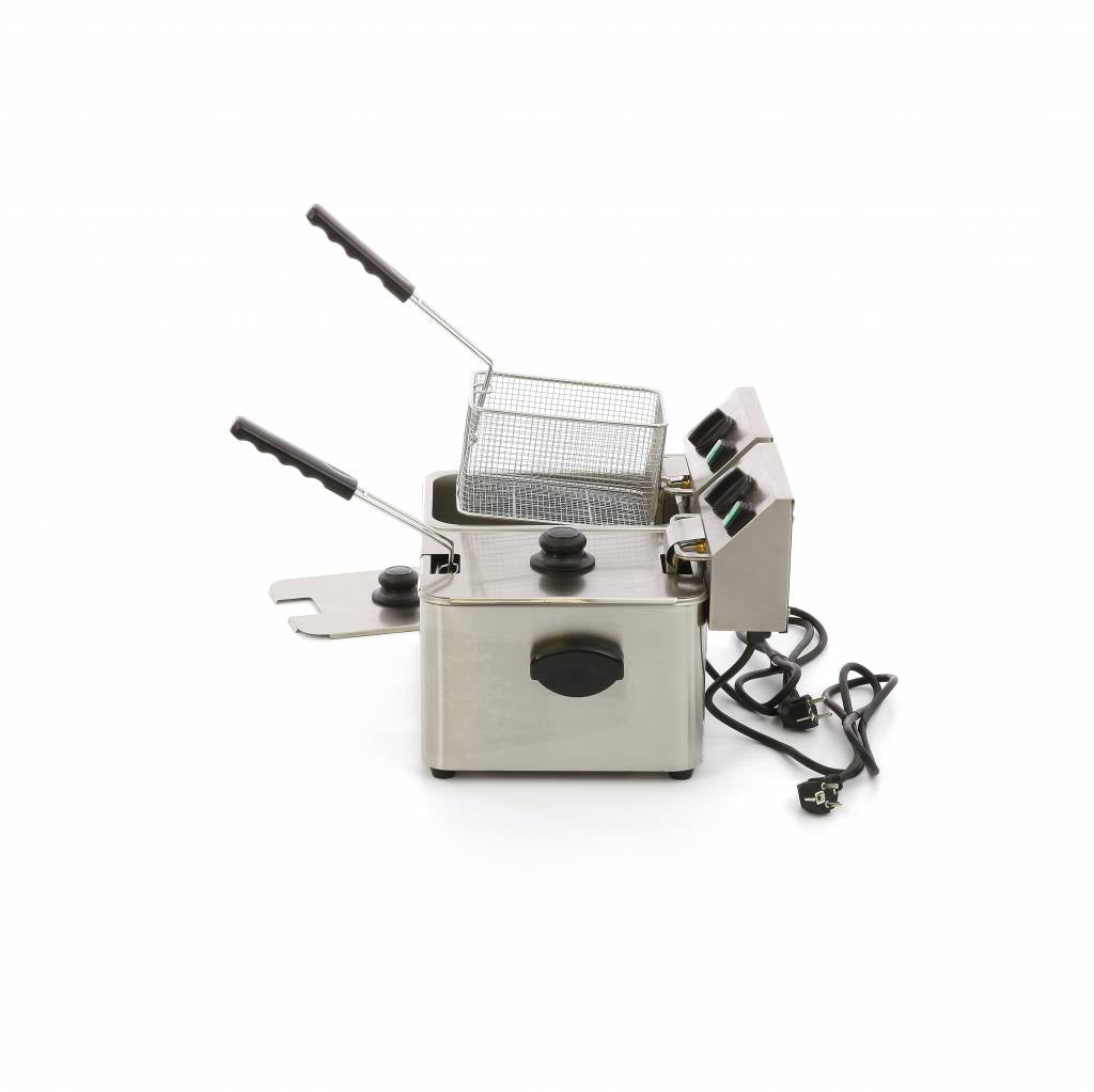 Friteuse - Professioneel - 2 x 4L - 2 manden - tot 2kg frites