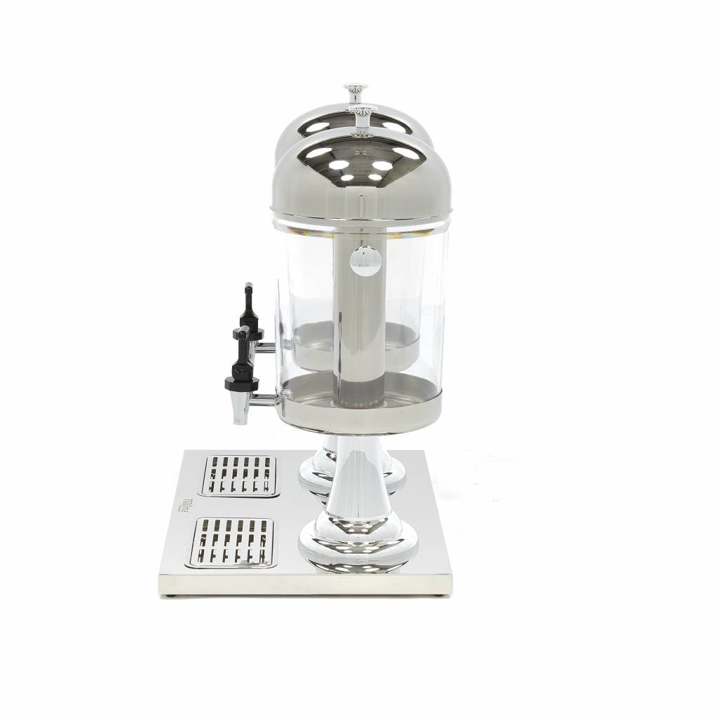 Dispensador de Bebidas - Profesional - 2 x 8L - Tubo Central de Refrigeración - Funciona Sin Corriente