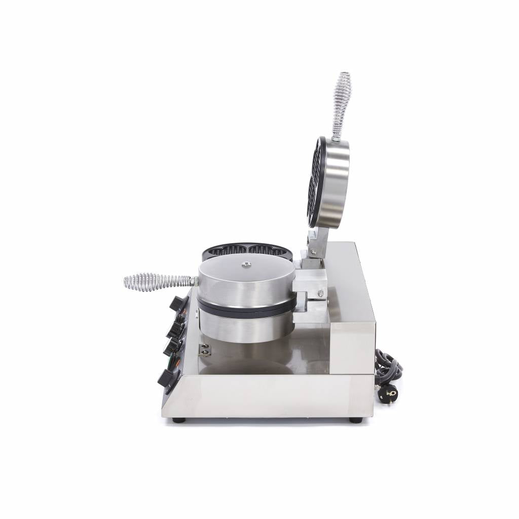 Piastra per Waffle - Professionale - 8 Waffle - Cuori - Doppia