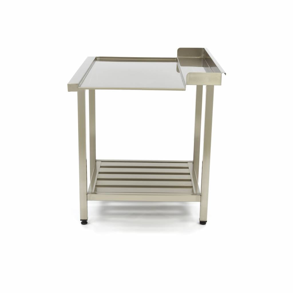 Spülmaschinentisch - Professionell - 120 x 75cm - Links - mit Spritzschutz und Ablage