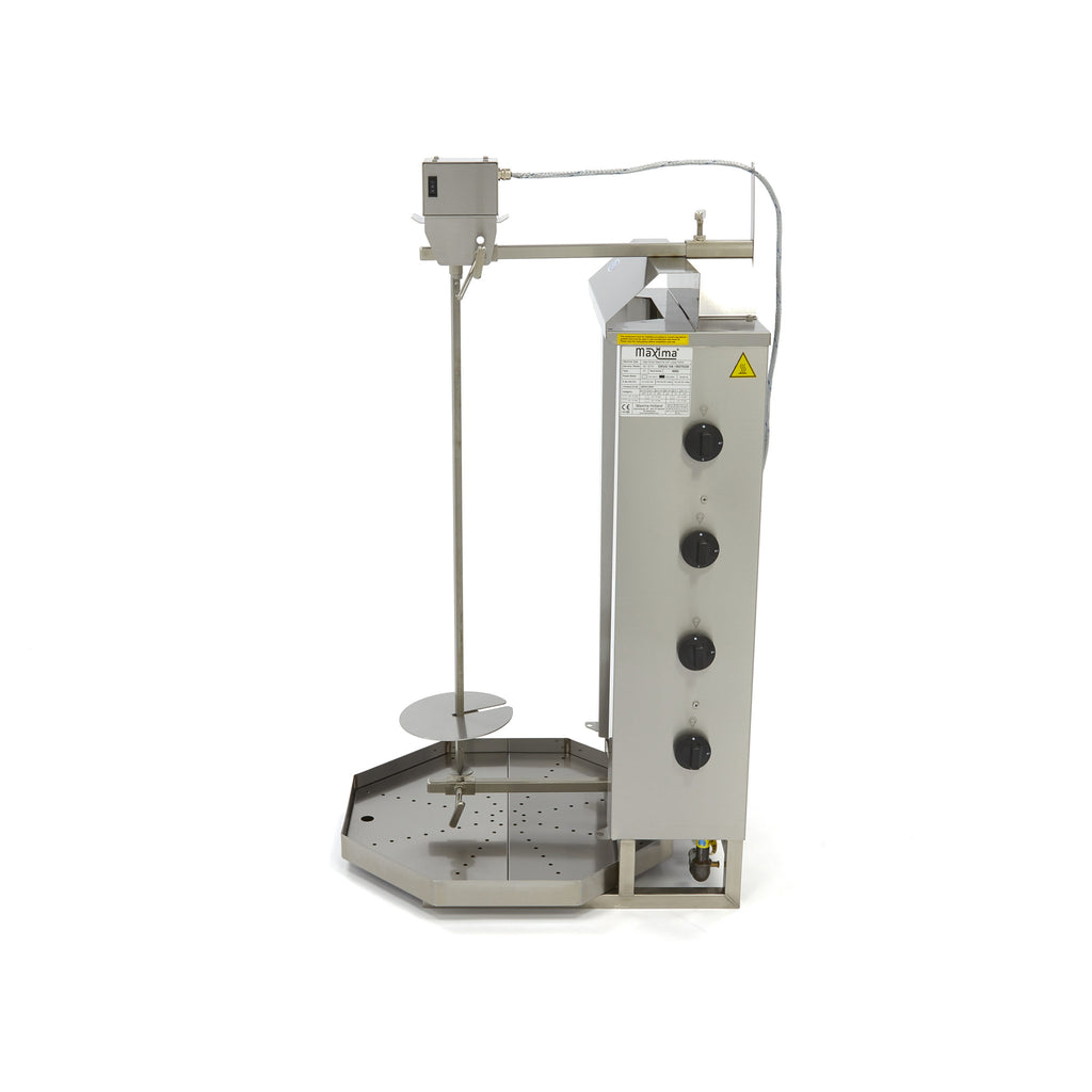 Grill per Kebab - Professionale - 4 Bruciatori - 50kg Carne - Gas