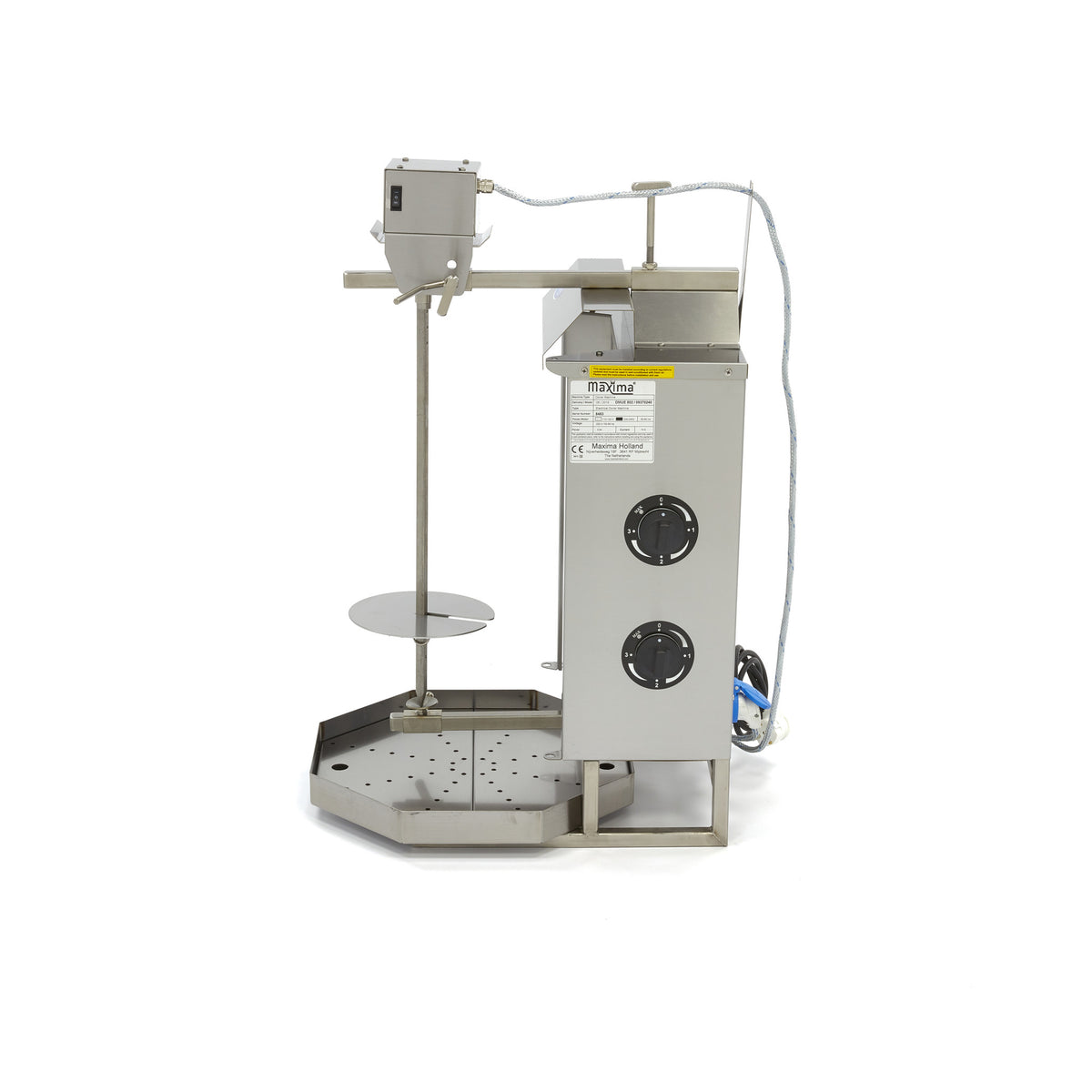 Grill per Kebab - Professionale - 2 Resistenze - 20kg Carne - Elettrico