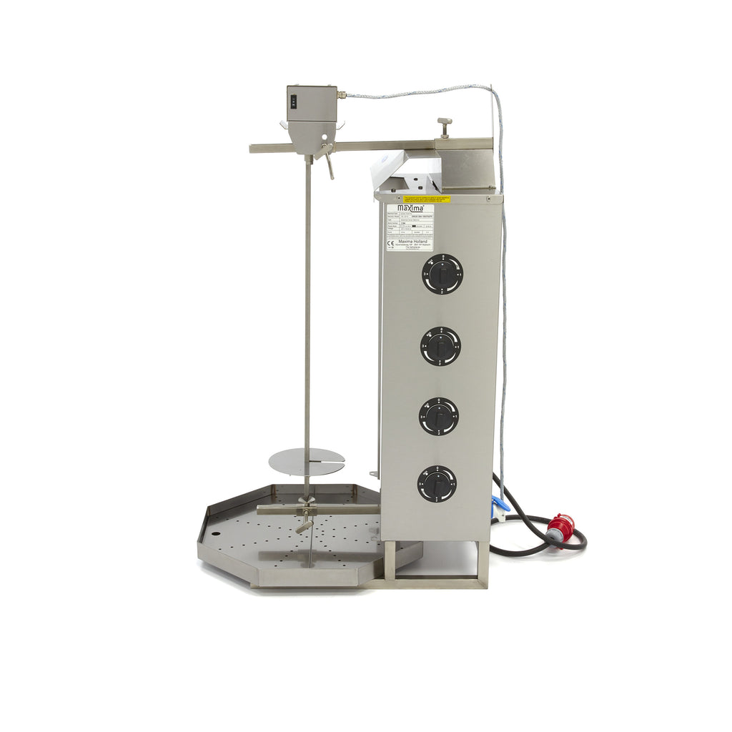 Kebabgrill - Professionell - 4 Brenner - 50 kg Fleisch - Elektrisch